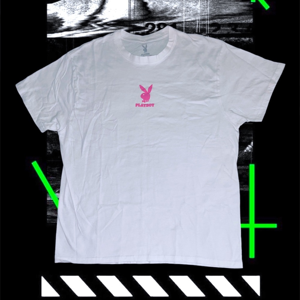 Playboy By PacSun Mini Logo T-Shirt (White/Pink)